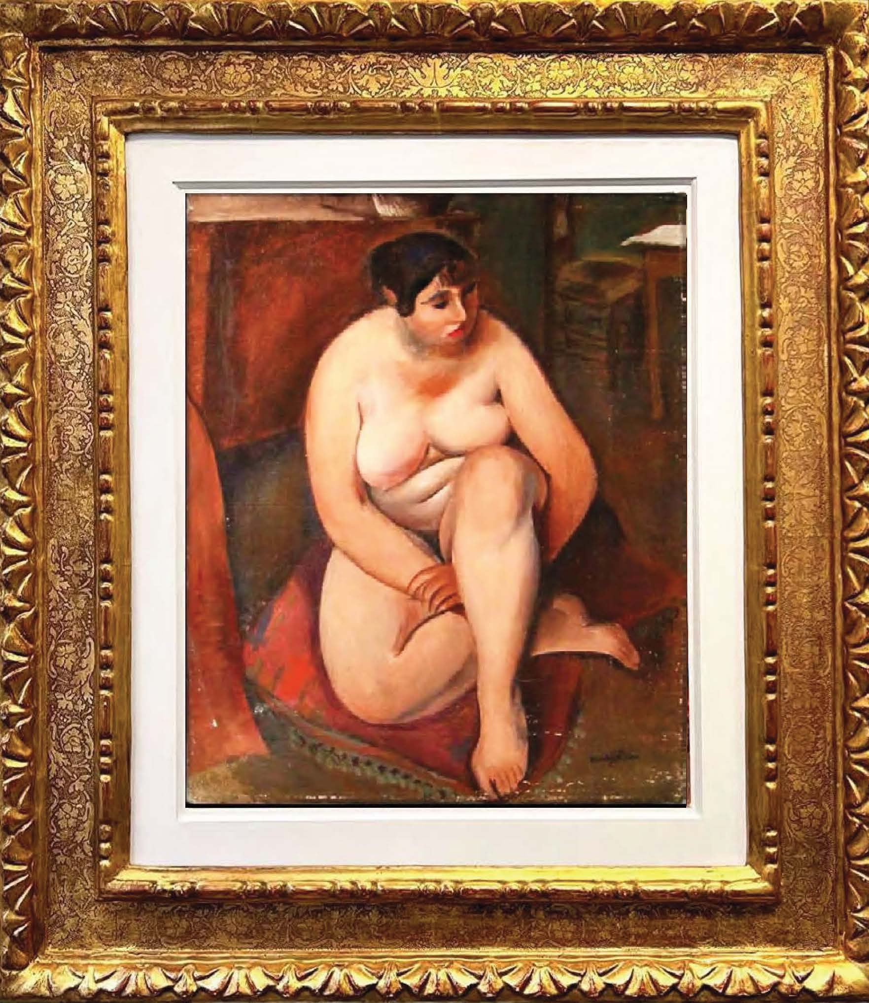 Amedeo Modigliani — Sitting Nude with Crossed Hands